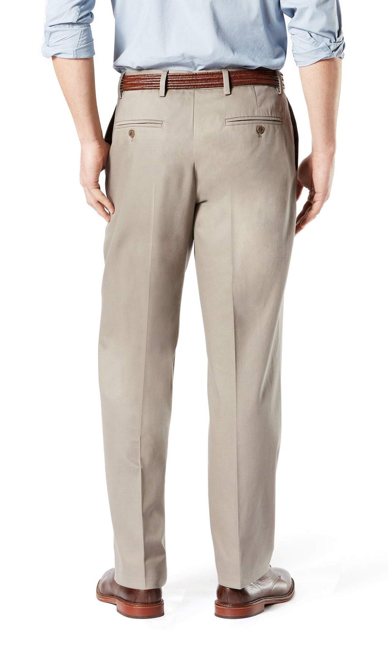 DockersÂ® Men's Classic Fit Signature Khaki Lux Cotton Stretch Pants (Regular and Big & Tall), Timberwolf, 36W x 32L - Image 3
